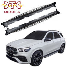 Trittbretter Silber Alu Schwarz Seitenschweller Mercedes GLE W167 V167 SUV Schweller + DTC-Gutachten