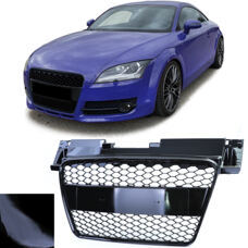 Grill Audi TT 8J Vorfacelift 2006-10 Schwarz Glanz Waben Gitter Kühlergrill