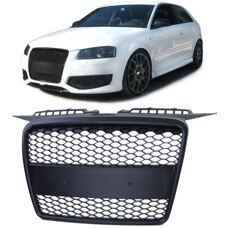 Grill RS3 Look Audi A3 8P 2005-08 Schwarz Matt Waben Gitter Kühlergrill