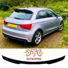 Dachspoiler Audi A1 Schwarz Glanz 2010-2018 Heckspoiler + DTC CH-Gutachten