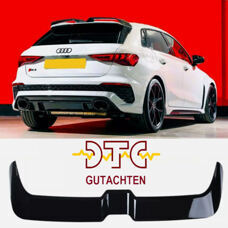 Dachspoiler R-Typ Schwarz Glanz Audi A3 S3 RS3 8Y Sportback 4-Türer 2020-2024 Heckspoiler + DTC CH-Gutachten