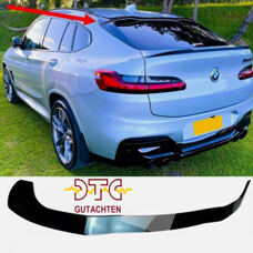 Dachspoiler P-Type BMW X4 G02 Schwarz Glanz Performance Heckspoiler + DTC CH-Gutachten