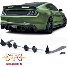 Diffusor CUP Ford Mustang GT MK6 ab 2014 Ansatz Schwarz Glanz Heckdiffusor + DTC-Gutachten