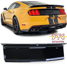 Heckdeckel GT Look Ford Mustang 6 Coupe Cabrio 2014-17 Schwarz Glanz + DTC CH-Gutachten