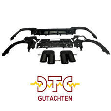 Diffusor P-Typ Schwarz Glanz 4-Rohr Endrohre Auspuffblenden Schwarz BMW 3er G20 G21 + DTC-Gutachten