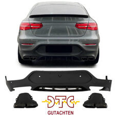 Diffusor GLC63 AMG Look Auspuffblenden Schwarz Mercedes GLC Coupe C253 Night Paket + DTC CH-Gutachten