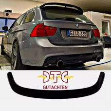 Heckspoiler A-Type Lackiert Schwarz Glanz BMW 3er E91 Touring Hecklippe + DTC CH-Gutachten