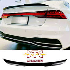 Heckspoiler V-Typ Audi A7 S7 RS7 C8 4K S-Line ab 2018 Schwarz Glanz Hecklippe + DTC CH-Gutachten