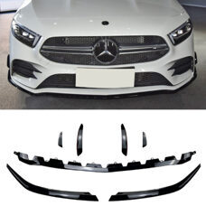 Frontspoiler Schwarz Glanz Mercedes A-Klasse W177 V177 A250 A35 AMG Frontlippe