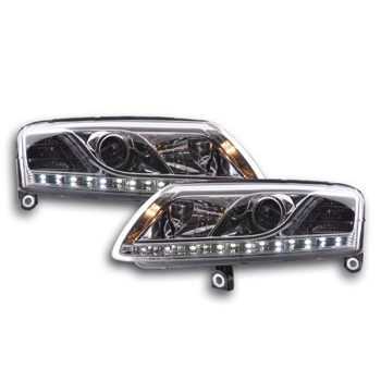 LED Scheinwerfer Audi A6 4F 6C Chrom