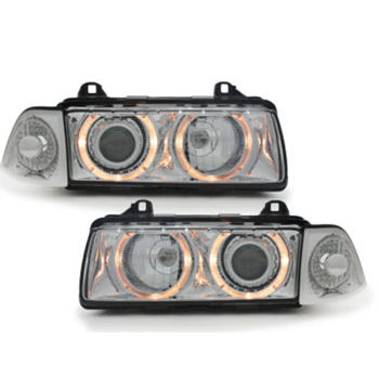 Scheinwerfer E36 ANGEL EYES Chrom BMW Limousine/Touring