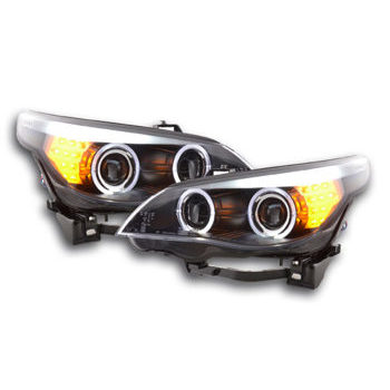 Scheinwerfer 5er E60 E61 ANGEL EYES Schwarz BMW Limousine / Touring