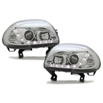 LED Scheinwerfer Renault Clio 2 Chrom