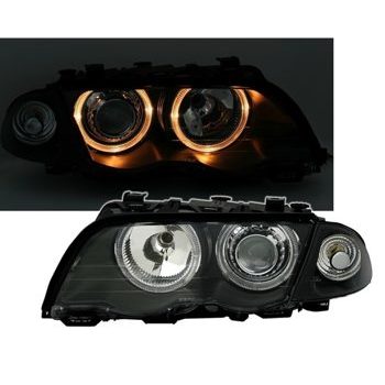 Scheinwerfer E46 ANGEL EYES Schwarz BMW Limousine/Touring