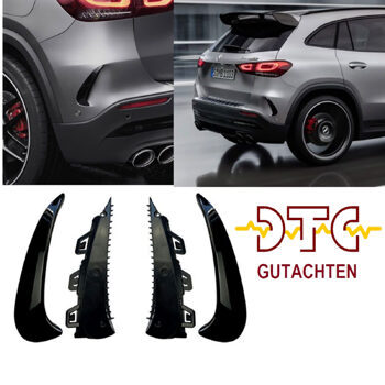 Flaps Aero Hinten DTC CH-Gutachten Schwarz Glanz Mercedes GLA-Klasse H247