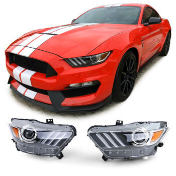 Scheinwerfer Xenon Ford Mustang 6 Coupe Cabrio 14-17 Schwarz