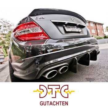 Diffusor Carbon RACE mit DTC CH-Gutachten W204 + C63 AMG