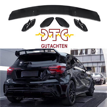 Dachspoiler AMG DTC CH-Gutachten Lackiert Schwarz Glanz Mercedes A-Klasse W176 Dachflügel