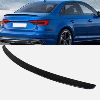 Heckspoiler Schwarz Glanz Audi A4 S4 B9 8W 15-23 Limousine Hecklippe