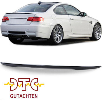 Heckspoiler Lackiert Schwarz Glanz BMW E92 Coupe Hecklippe + DTC CH-Gutachten