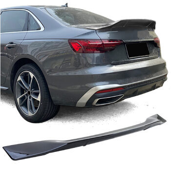 Heckspoiler Schwarz Glanz Audi A4 S4 B9 8W 15-23 Limousine Hecklippe