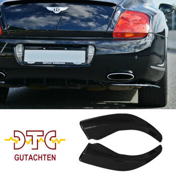 Heckansatz Flaps Splitter Bentley Continental GT Schwarz Glanz + DTC CH-Gutachten