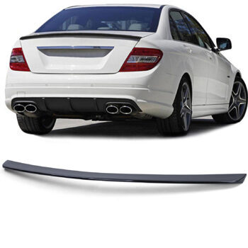 Heckspoiler AMG Look Lackiert Schwarz Glanz Mercedes C-Klasse W204 Hecklippe