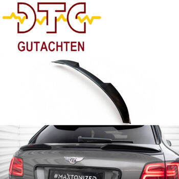 Heckspoiler Bentley Bentayga Mk1 Hecklippe Schwarz Glanz + DTC CH-Gutachten