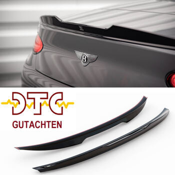 Heckspoiler Bentley Continental Convertible GT Mk3 Hecklippe Schwarz Glanz + DTC CH-Gutachten