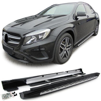 Trittbretter Schweller Alu Optik Mercedes GLA X156 13-20 Seitenschweller